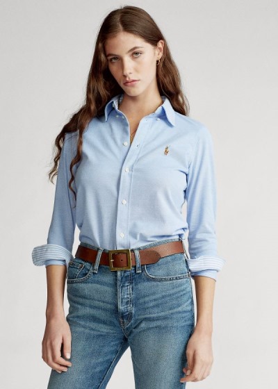 Women's Polo Ralph Lauren Knit Cotton Oxford Shirt | 245091KRA